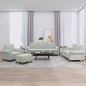 vidaXL 4-tlg. Sofagarnitur mit Kissen Hellgrau Samt vidaXL 4-tlg. Sofagarnitur mit Kissen Hellgrau Samt