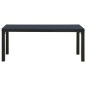vidaXL Gartenbank 110 cm Stahl und WPC Schwarz