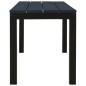 vidaXL Gartenbank 110 cm Stahl und WPC Schwarz