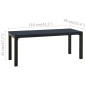 vidaXL Gartenbank 110 cm Stahl und WPC Schwarz