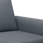vidaXL 3-tlg. Sofagarnitur mit Kissen Dunkelgrau Samt vidaXL 3-tlg. Sofagarnitur mit Kissen Dunkelgrau Samt