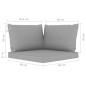 vidaXL Gartensofa 3-Sitzer mit Grauen Kissen vidaXL Gartensofa 3-Sitzer mit Grauen Kissen