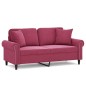 vidaXL 2-Sitzer-Sofa mit Zierkissen Weinrot 140 cm Samt vidaXL 2-Sitzer-Sofa mit Zierkissen Weinrot 140 cm Samt