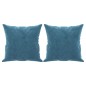 vidaXL 2-Sitzer-Sofa mit Zierkissen Blau 140 cm Samt vidaXL 2-Sitzer-Sofa mit Zierkissen Blau 140 cm Samt