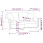 vidaXL 2-Sitzer-Sofa mit Zierkissen Blau 140 cm Samt vidaXL 2-Sitzer-Sofa mit Zierkissen Blau 140 cm Samt