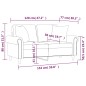vidaXL 2-Sitzer-Sofa mit Zierkissen Braun 120 cm Samt vidaXL 2-Sitzer-Sofa mit Zierkissen Braun 120 cm Samt