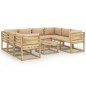 9-tlg. Garten-Lounge-Set mit Kissen Imprägniertes Kiefernholz 9-tlg. Garten-Lounge-Set mit Kissen Imprägniertes Kiefernholz