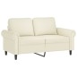 vidaXL 2-Sitzer-Sofa Creme 120 cm Samt vidaXL 2-Sitzer-Sofa Creme 120 cm Samt