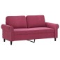 vidaXL 2-Sitzer-Sofa Weinrot 140 cm Samt vidaXL 2-Sitzer-Sofa Weinrot 140 cm Samt