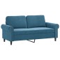 vidaXL 2-Sitzer-Sofa Blau 140 cm Samt vidaXL 2-Sitzer-Sofa Blau 140 cm Samt