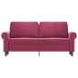 vidaXL 2-Sitzer-Sofa Weinrot 140 cm Samt vidaXL 2-Sitzer-Sofa Weinrot 140 cm Samt