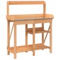 vidaXL Pflanztisch mit Ablagen Braun Massivholz Tanne vidaXL Pflanztisch mit Ablagen Braun Massivholz Tanne