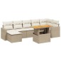vidaXL 8-tlg. Garten-Sofagarnitur mit Kissen Beige Poly Rattan vidaXL 8-tlg. Garten-Sofagarnitur mit Kissen Beige Poly Rattan