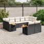 vidaXL 9-tlg. Garten-Sofagarnitur mit Kissen Schwarz Poly Rattan vidaXL 9-tlg. Garten-Sofagarnitur mit Kissen Schwarz Poly Rattan