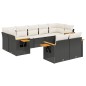 vidaXL 9-tlg. Garten-Sofagarnitur mit Kissen Schwarz Poly Rattan vidaXL 9-tlg. Garten-Sofagarnitur mit Kissen Schwarz Poly Rattan