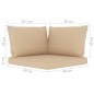 Gartensofa 4-Sitzer mit Kissen in Beige Gartensofa 4-Sitzer mit Kissen in Beige
