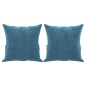 vidaXL 2-Sitzer-Sofa mit Zierkissen Blau 120 cm Samt vidaXL 2-Sitzer-Sofa mit Zierkissen Blau 120 cm Samt