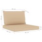 Gartensofa 4-Sitzer mit Kissen in Beige Gartensofa 4-Sitzer mit Kissen in Beige