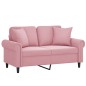 vidaXL 2-Sitzer-Sofa mit Zierkissen Rosa 120 cm Samt vidaXL 2-Sitzer-Sofa mit Zierkissen Rosa 120 cm Samt