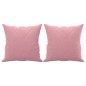 vidaXL 2-Sitzer-Sofa mit Zierkissen Rosa 120 cm Samt vidaXL 2-Sitzer-Sofa mit Zierkissen Rosa 120 cm Samt