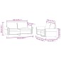 vidaXL 2-tlg. Sofagarnitur mit Kissen Creme Samt vidaXL 2-tlg. Sofagarnitur mit Kissen Creme Samt