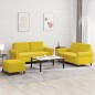 vidaXL 3-tlg. Sofagarnitur mit Kissen Gelb Samt vidaXL 3-tlg. Sofagarnitur mit Kissen Gelb Samt