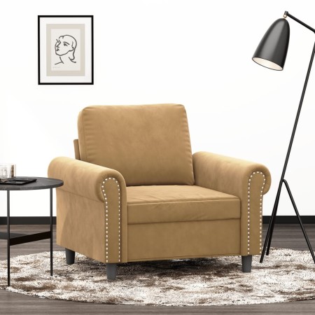 vidaXL Sessel Braun 60 cm Samt