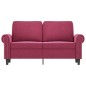 vidaXL 2-Sitzer-Sofa Weinrot 120 cm Samt vidaXL 2-Sitzer-Sofa Weinrot 120 cm Samt