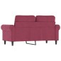 vidaXL 2-Sitzer-Sofa Weinrot 120 cm Samt vidaXL 2-Sitzer-Sofa Weinrot 120 cm Samt