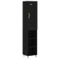 Highboard Schwarz 34,5x34x180 cm Holzwerkstoff Highboard Schwarz 34,5x34x180 cm Holzwerkstoff