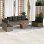 vidaXL 9-tlg. Garten-Sofagarnitur mit Kissen Grau Poly Rattan vidaXL 9-tlg. Garten-Sofagarnitur mit Kissen Grau Poly Rattan