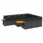 vidaXL 11-tlg. Garten-Sofagarnitur mit Kissen Schwarz Poly Rattan vidaXL 11-tlg. Garten-Sofagarnitur mit Kissen Schwarz Poly Rattan