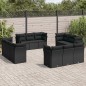 vidaXL 12-tlg. Garten-Sofagarnitur mit Kissen Schwarz Poly Rattan vidaXL 12-tlg. Garten-Sofagarnitur mit Kissen Schwarz Poly Rattan