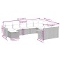 vidaXL 10-tlg. Garten-Sofagarnitur mit Kissen Schwarz Poly Rattan vidaXL 10-tlg. Garten-Sofagarnitur mit Kissen Schwarz Poly Rattan