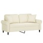 vidaXL 2-Sitzer-Sofa mit Zierkissen Creme 140 cm Samt vidaXL 2-Sitzer-Sofa mit Zierkissen Creme 140 cm Samt