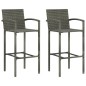 vidaXL 3-tlg. Gartenbar-Set Grau vidaXL 3-tlg. Gartenbar-Set Grau