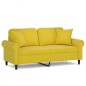 vidaXL 2-Sitzer-Sofa mit Zierkissen Gelb 140 cm Samt vidaXL 2-Sitzer-Sofa mit Zierkissen Gelb 140 cm Samt