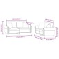 vidaXL 2-tlg. Sofagarnitur mit Kissen Creme Samt vidaXL 2-tlg. Sofagarnitur mit Kissen Creme Samt