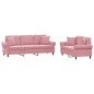 vidaXL 2-tlg. Sofagarnitur mit Kissen Rosa Samt vidaXL 2-tlg. Sofagarnitur mit Kissen Rosa Samt