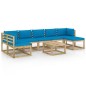 8-tlg. Garten-Lounge-Set mit Kissen Imprägniertes Kiefernholz 8-tlg. Garten-Lounge-Set mit Kissen Imprägniertes Kiefernholz