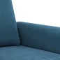 vidaXL 2-tlg. Sofagarnitur mit Kissen Blau Samt vidaXL 2-tlg. Sofagarnitur mit Kissen Blau Samt