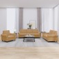 vidaXL 3-tlg. Sofagarnitur mit Kissen Braun Samt vidaXL 3-tlg. Sofagarnitur mit Kissen Braun Samt