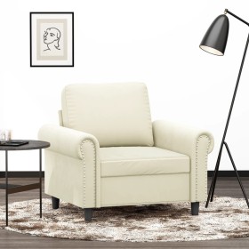 vidaXL Sessel Creme 60 cm Samt