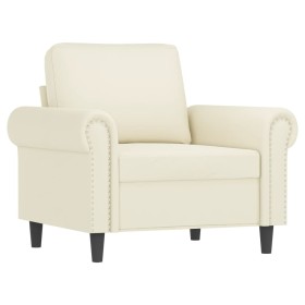 vidaXL Sessel Creme 60 cm Samt