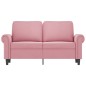 vidaXL 2-Sitzer-Sofa Rosa 120 cm Samt vidaXL 2-Sitzer-Sofa Rosa 120 cm Samt