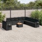 vidaXL 12-tlg. Garten-Sofagarnitur mit Kissen Schwarz Poly Rattan vidaXL 12-tlg. Garten-Sofagarnitur mit Kissen Schwarz Poly Rattan