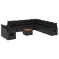 vidaXL 12-tlg. Garten-Sofagarnitur mit Kissen Schwarz Poly Rattan vidaXL 12-tlg. Garten-Sofagarnitur mit Kissen Schwarz Poly Rattan