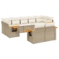vidaXL 9-tlg. Garten-Sofagarnitur mit Kissen Beige Poly Rattan vidaXL 9-tlg. Garten-Sofagarnitur mit Kissen Beige Poly Rattan