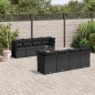 vidaXL 9-tlg. Garten-Sofagarnitur mit Kissen Schwarz Poly Rattan vidaXL 9-tlg. Garten-Sofagarnitur mit Kissen Schwarz Poly Rattan