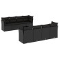 vidaXL 9-tlg. Garten-Sofagarnitur mit Kissen Schwarz Poly Rattan vidaXL 9-tlg. Garten-Sofagarnitur mit Kissen Schwarz Poly Rattan